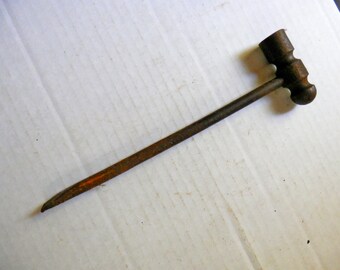 Indestro manf of Chicago Ill USA combo ball pein hammer with screwdriver vintage