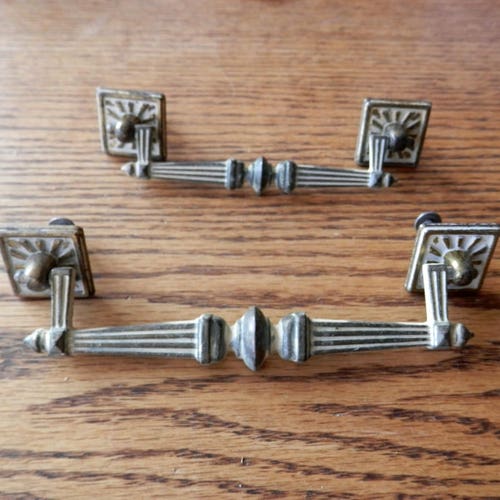 Vintage Drawer Pulls 4.5 Centers Shabby Chic Knobs Etsy