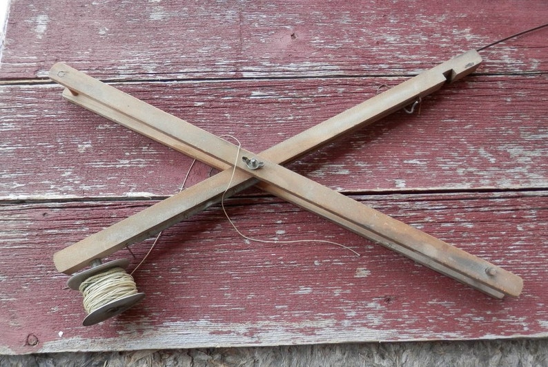 Vintage Ice Fishing Tip Up Fishing Pole Great Decor For The Etsy