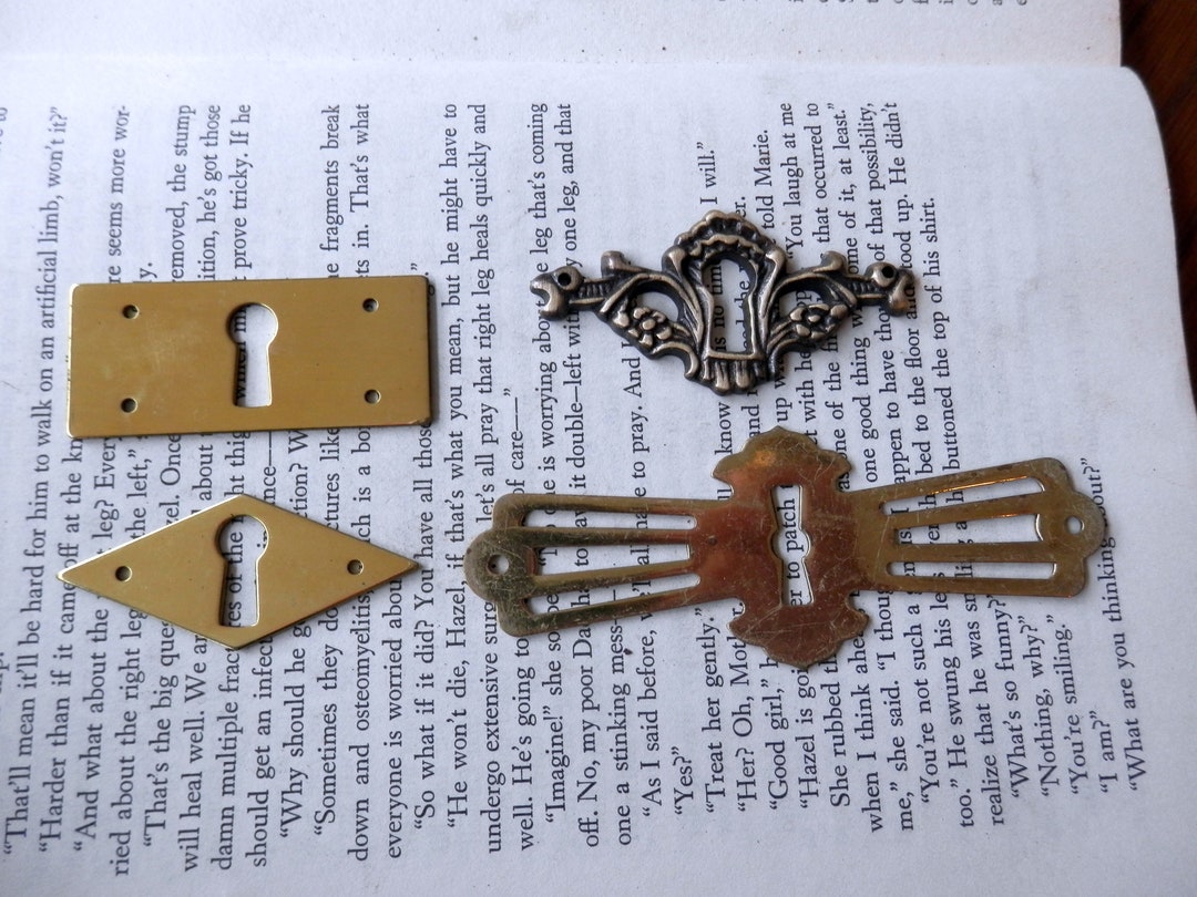 Choice Solid Brass Keyhole Escutcheon, Arts and Crafts or Mission, Roll