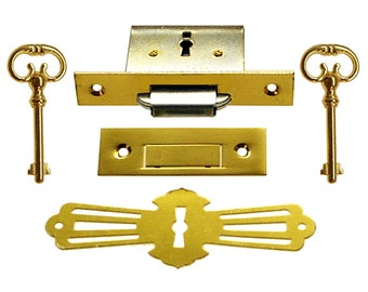 complete roll top desk lock and key set