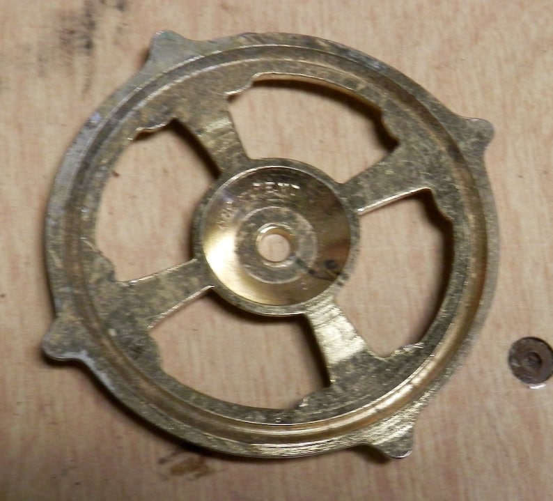 brass vintage large rosette for behind a furniture knob 1 vintage one