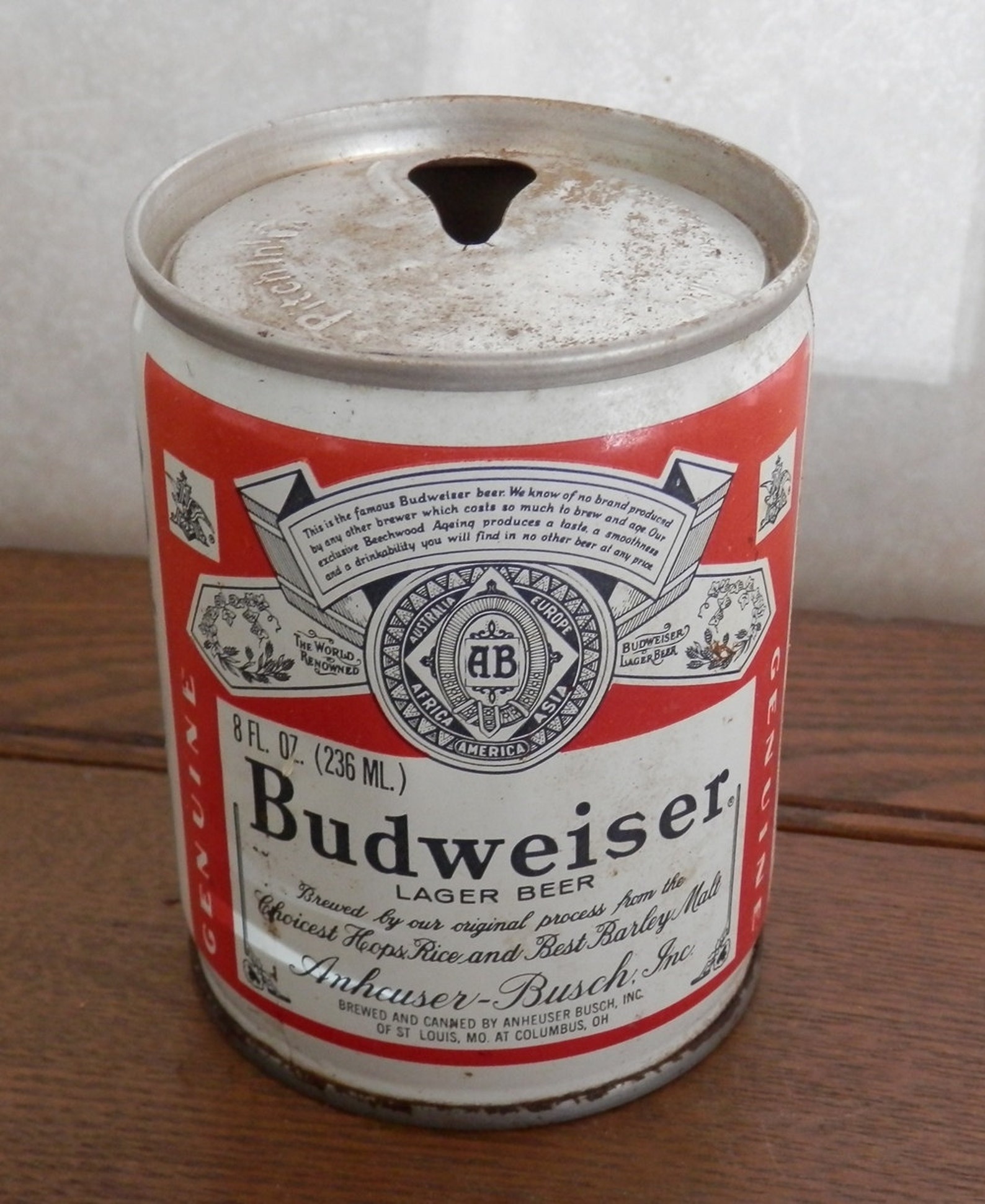 Vintage 8 oz Budweiser beer can Etsy