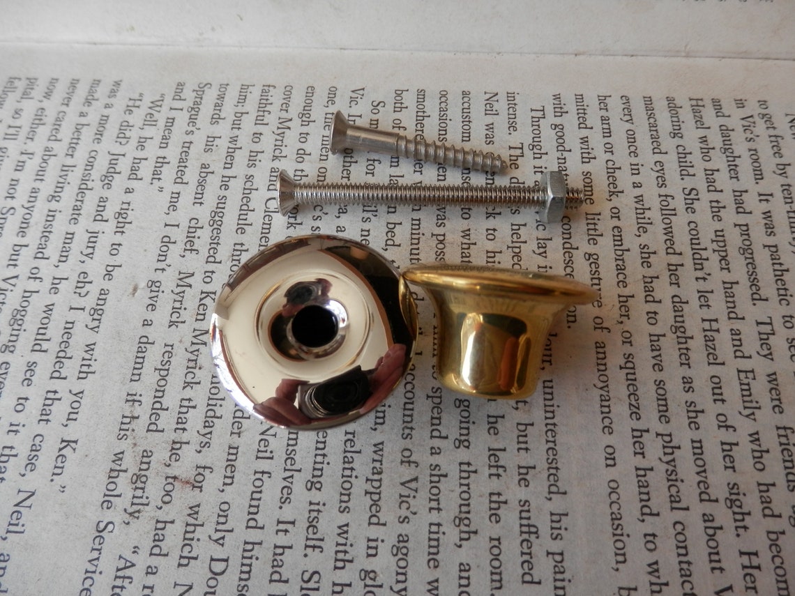 Hoosier Style Knobs Brass or Nickel Choice Etsy