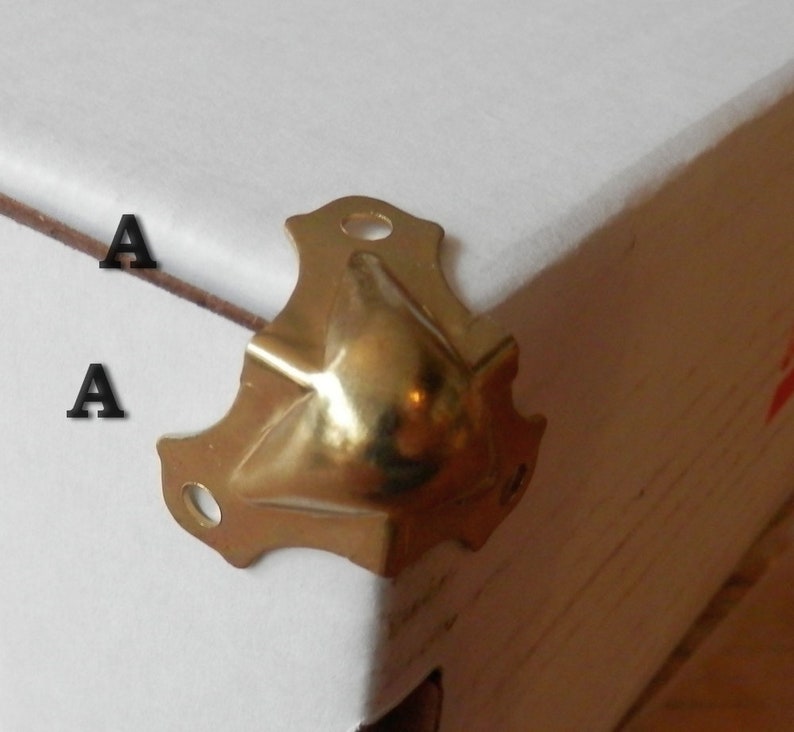 Choice brass plated trunk or box corners