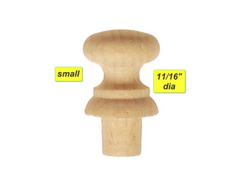 Beech wood knob in 3 sizes with wood tendon new
