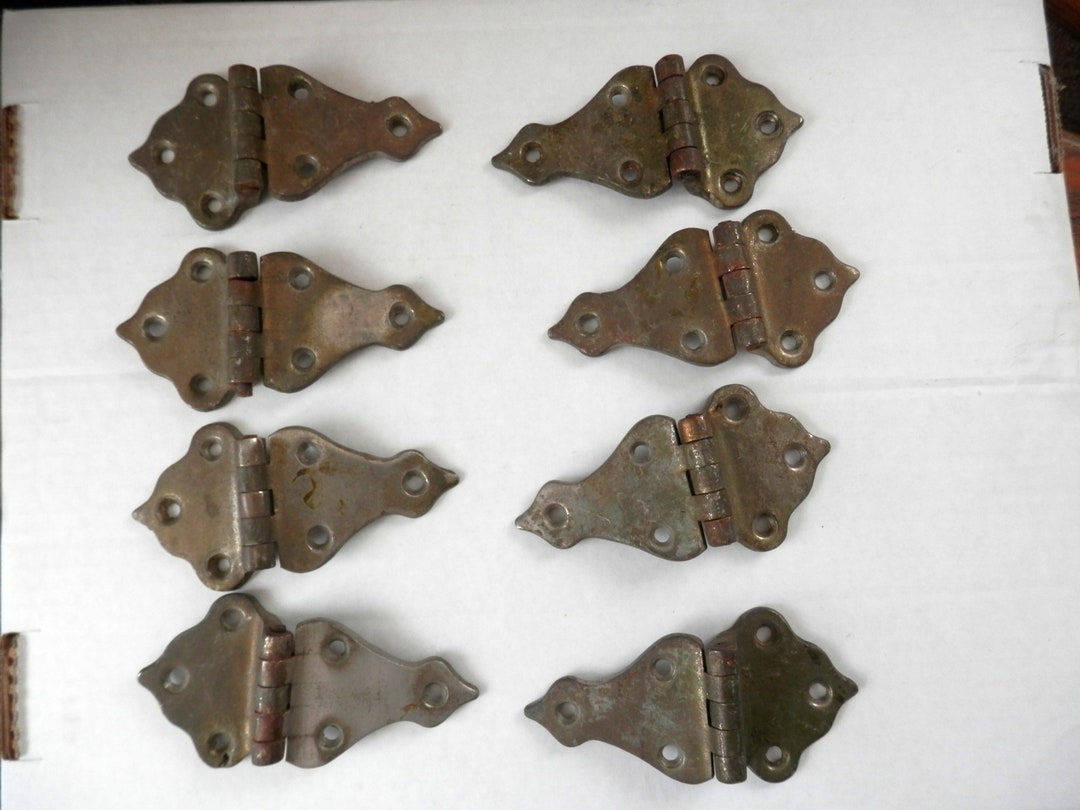 Eight 8 Antique Original Ice Box Hinges 7/16' Offset Vintage Etsy