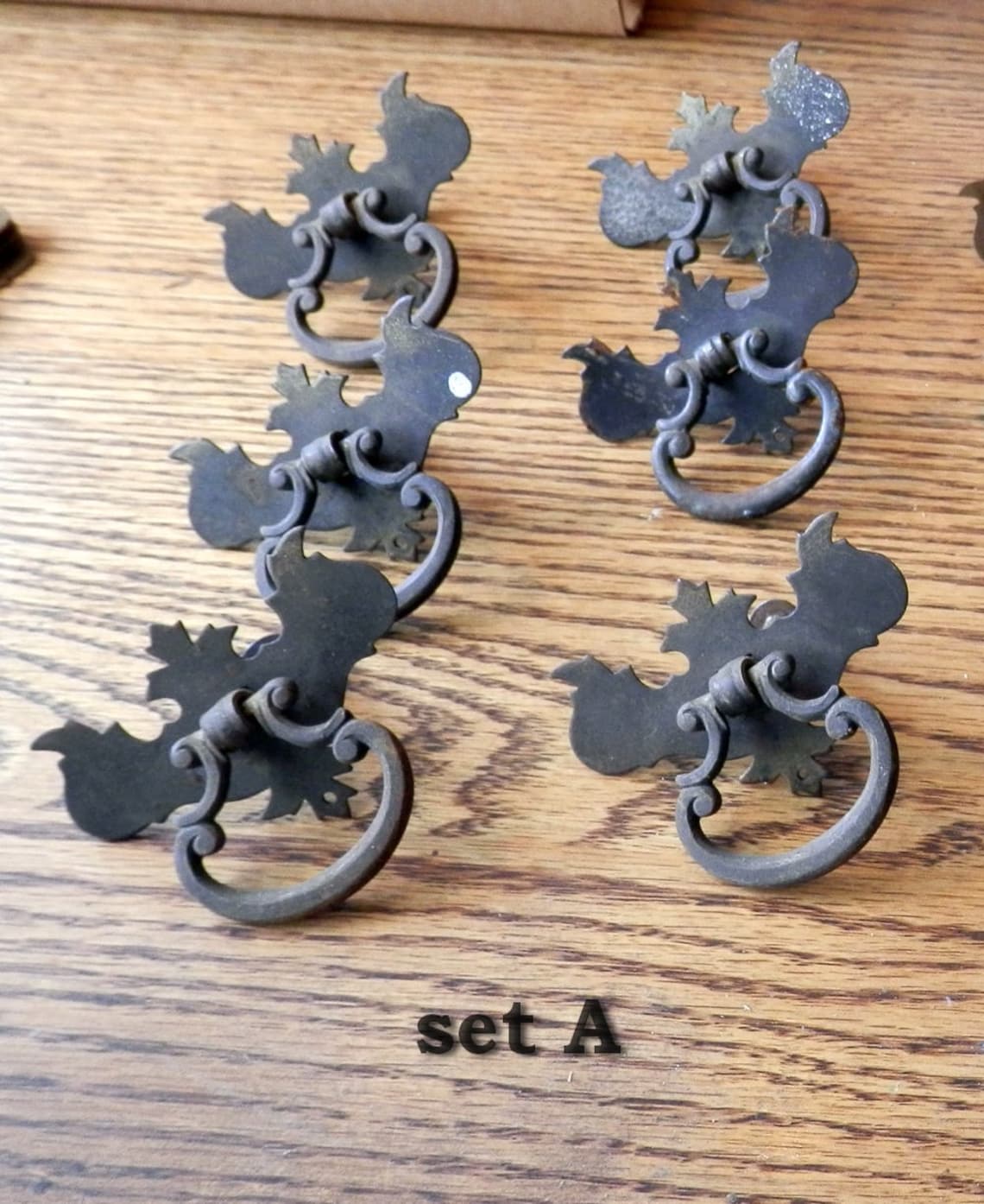 Set of Six 6 Antique Ring Pulls Original Vintage Etsy