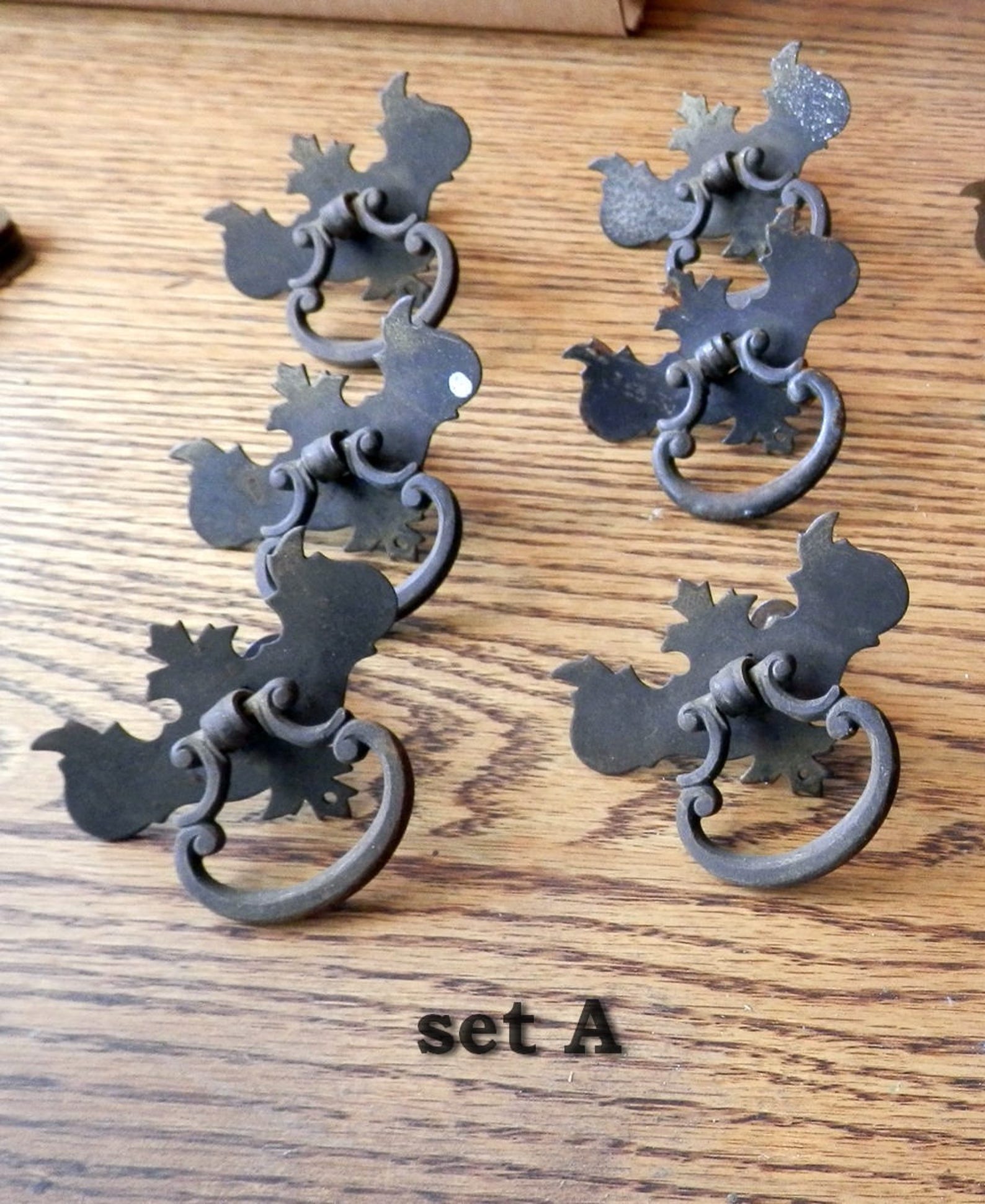 Set of Six 6 Antique Ring Pulls Original Vintage Etsy