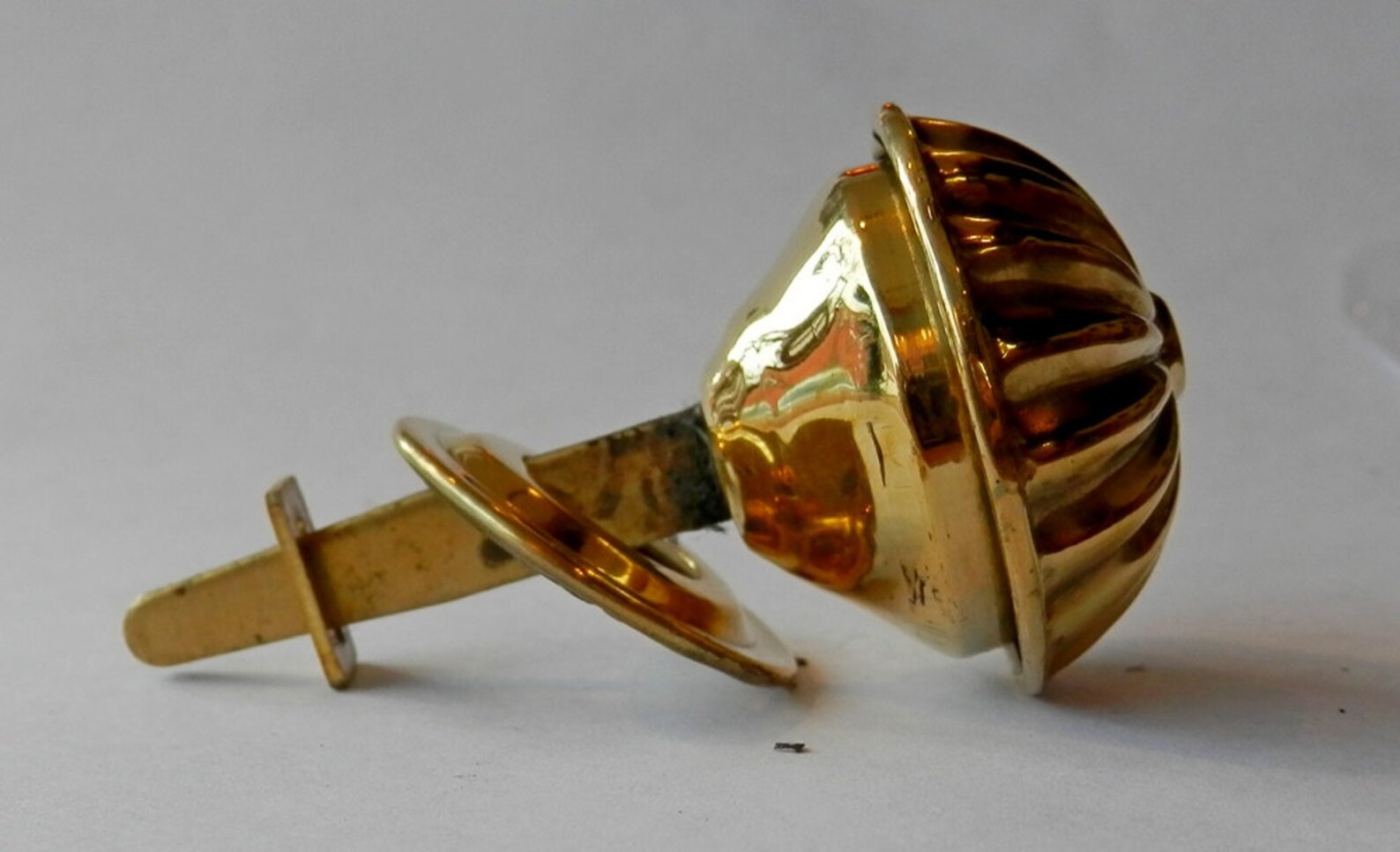 Hollow Spool Cabinet Knob Brass Split Back - Etsy