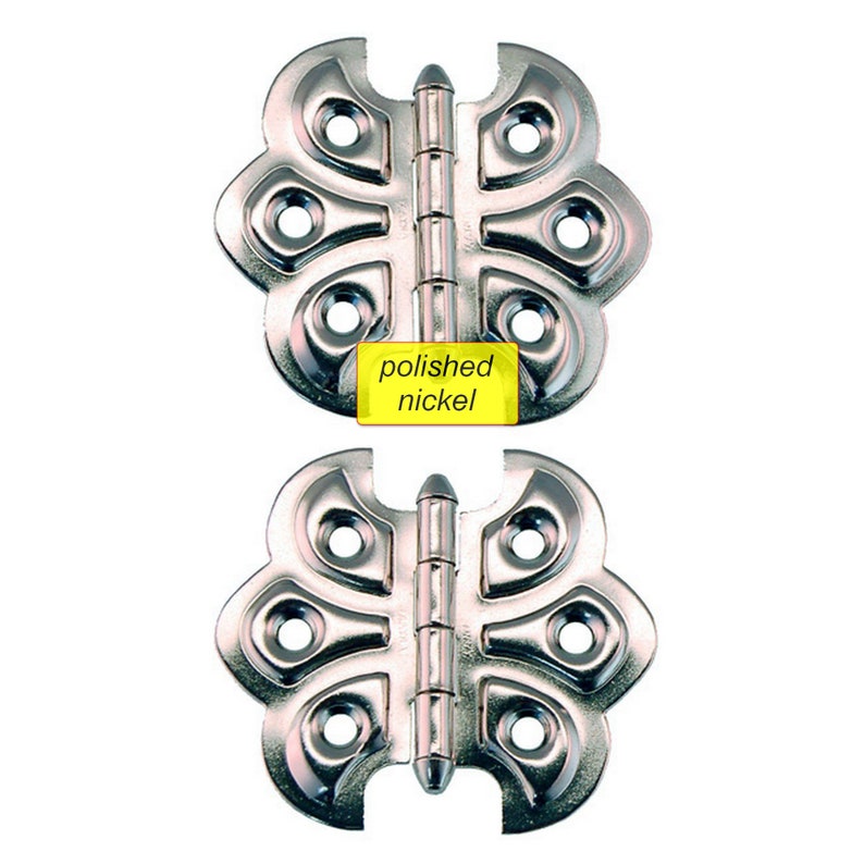 Embossed Ornamental Butterfly Hinges in Polished Brass & Etsy