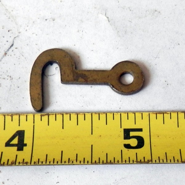 ten (10) vintage brass plated 1" hooks vintage