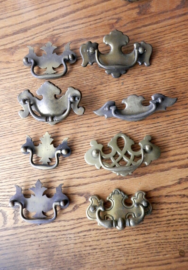 Choice One 1 Vintage Antique Brass Drawer Pulls Etsy