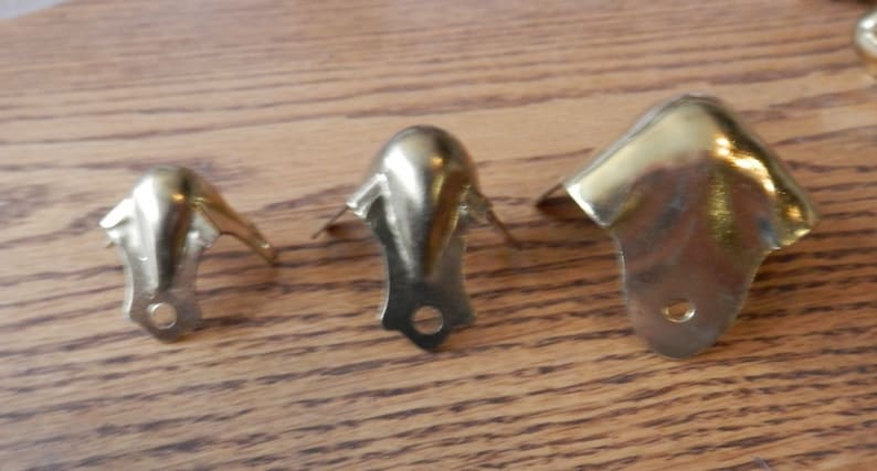 Choice brass plated trunk or box corners