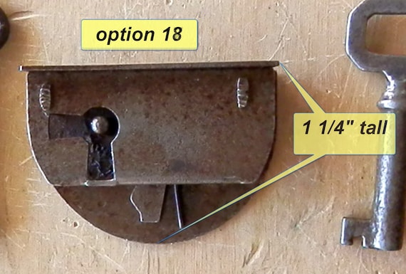 Antique Dovetail Style Door or Drawer Locks Originals Half Mortise