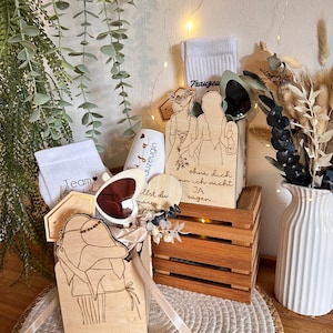 Geschenkbox Willst du meine Trauzeugin sein?– Edle Holzbox mit liebevollem Inhalt