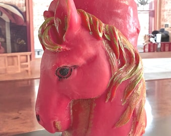 Red Fire Horse Candle, Coconut Soy Wax, Fireside Scent, Year of the Horse Decor