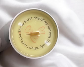 Personalized Soy Candle| Custom Candle| Secret Message Candle| Mother&#39;s Day Gift| Gift for Her| Gift for Him| Hidden Message Candle| Soy Wax