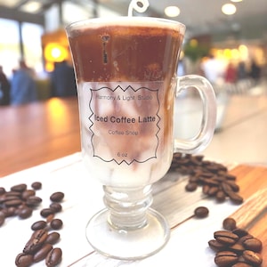 Candela al caffè freddo: cera di soia fatta a mano, profumo di latte - 6 oz