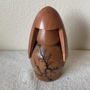 Wood Japanese Kokeshi Doll Handmade, Traditional Artisan Wooden Figurine, Minimalist Folk Art Dolls, Japanese Decor, Cultural Gifts for Home