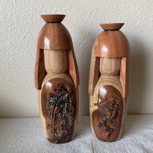 Japanese Kokeshi Doll Set, Handcrafted Wooden Doll Statue, Traditional Kokeshi Figurines, Collectible Vintage Japan Decor, Cultural Gift Set
