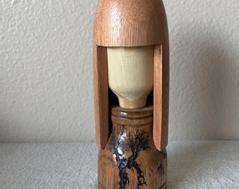 Handgemachte Kokeshi Holzpuppe: Japanische Volkskunst, Zen Decor (6 inch)