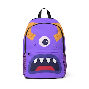 Sac à dos monstre fantaisiste, cartable en tissu amusant pour enfants, sac de voyage amusant, idéal pour les anniversaires, la rentrée scolaire, enfants uniques