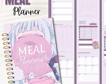 Printable Meal Planner | Weekly Menu, Grocery List (Digital Download)
