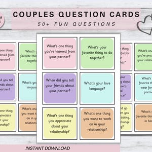 Couples Question Cards, Interactive Date Night, Relationship Builders, Fun Couples Game, Engaging Conversation Cards