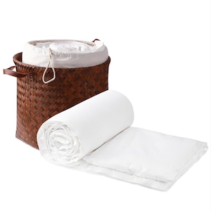 Mulberry Silk All-Season Duvet | 100% Long-strand Silk in Cotton Shell Queen King Comforter Father's Day Birthday Wedding Housewarming Gift