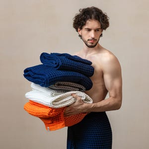 Conjunto de toalhas de banho de algodão japonês de luxo | Ultra macio, absorvente e de secagem rápida | Pacote pronto para presente, presente de inauguração de banheiro, spa, sauna