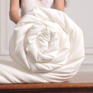 Mulberry Silk All-Season Duvet, 100% Silk Fill, Organic Cotton Shell, Luxury Handmade Comforter Queen King Gift-ready Basket Custom Size