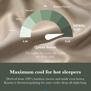 Organic Bamboo Bed Sheet Set & Duvet Cover: Silky Soft, Breathable and Sustainable, Deep Pocket, Hidden Zipper, OEKO, Gift Package image 4