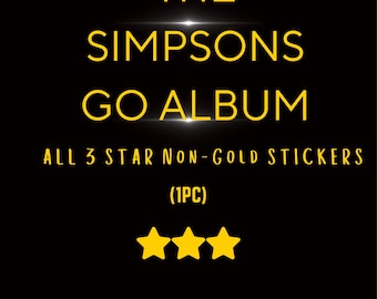 1 Pc - 3 Star Sticker - The Simpsons Go Album - Any 3 Star Sticker