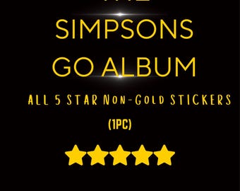 1 Pc - 5 Star Sticker - The Simpsons Go Album - Any 5 Star Sticker