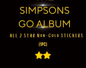 1 Pc - 2 Star Sticker - The Simpsons Go Album - Any 2 Star Sticker