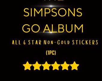 1 Pc - 6 Star Sticker - The Simpsons Go Album - Any 6 Star Sticker