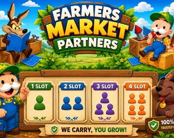 1 Slot - Farmers Market Partners - Monopoly Go - Full Carry