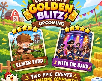 Golden Blitz - Elmer Fudd - With The Band - Happy Harvest Album - Monopoly Go - Quick Send