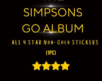 1 Pc - 4 Star Sticker - The Simpsons Go Album - Any 4 Star Sticker