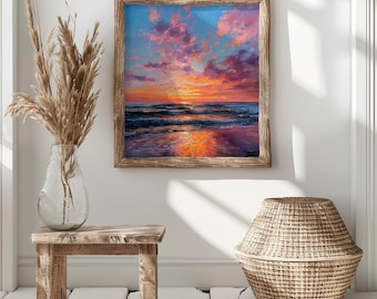 Sunset Ocean Wall Art - Vertical & Horizontal Poster