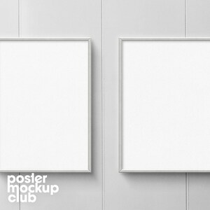 Frame Poster Mockup, DIN A Ratio for A4 A3 A2 Prints, Simple PSD Frame, Modern Wall Art Display, Minimalist Poster Mockup