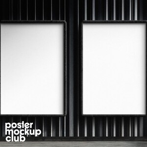 Black Metal Frame Poster Mockup, DIN A Ratio for A4 A3 A2 Prints, Modern Frame PSD, Wall Art Display, Minimal Poster Mockup Scene