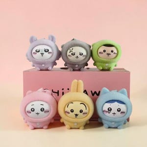 Chiikawa Pajama Series Face Change Pendant, Hachiware Usagi Funny Expression Toy, Chiikawa Blind Box, Changeable Face Friend Gift