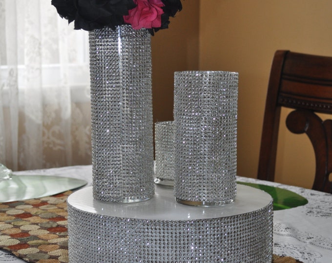 Rhinestone/ Bling Vase for Wedding/ Party Centerpiece Table Etsy