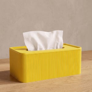Porta-lenços Niza, capa para porta-lenços impressa em 3D, decoração minimalista e moderna para banheiro, suporte canelado, fabricado na Austrália.