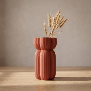Caribe vaas, 3D-geprinte sculpturale vaas, minimalistische moderne vaas, boho woondecoratie, tafelstuk, gemaakt in Australië