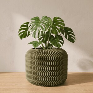 Vaso Malibu, vaso per piante stampato in 3D con foro di drenaggio, vaso minimalista per interni, vaso moderno per piante grasse e cactus, prodotto in Australia