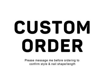 Custom Press-On Nails | Made to Order | Reusable Handmade Fake Nails