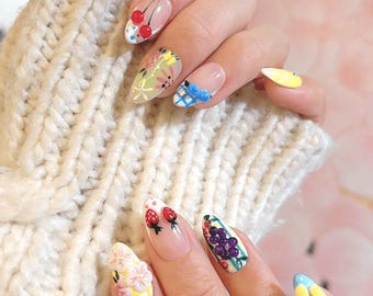 Stitch Inspired Nails | OHANA Nails - Etsy Australia